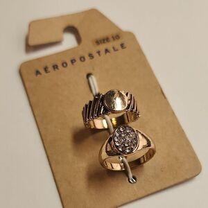 Aeropostale Gold Ring Set Size 10